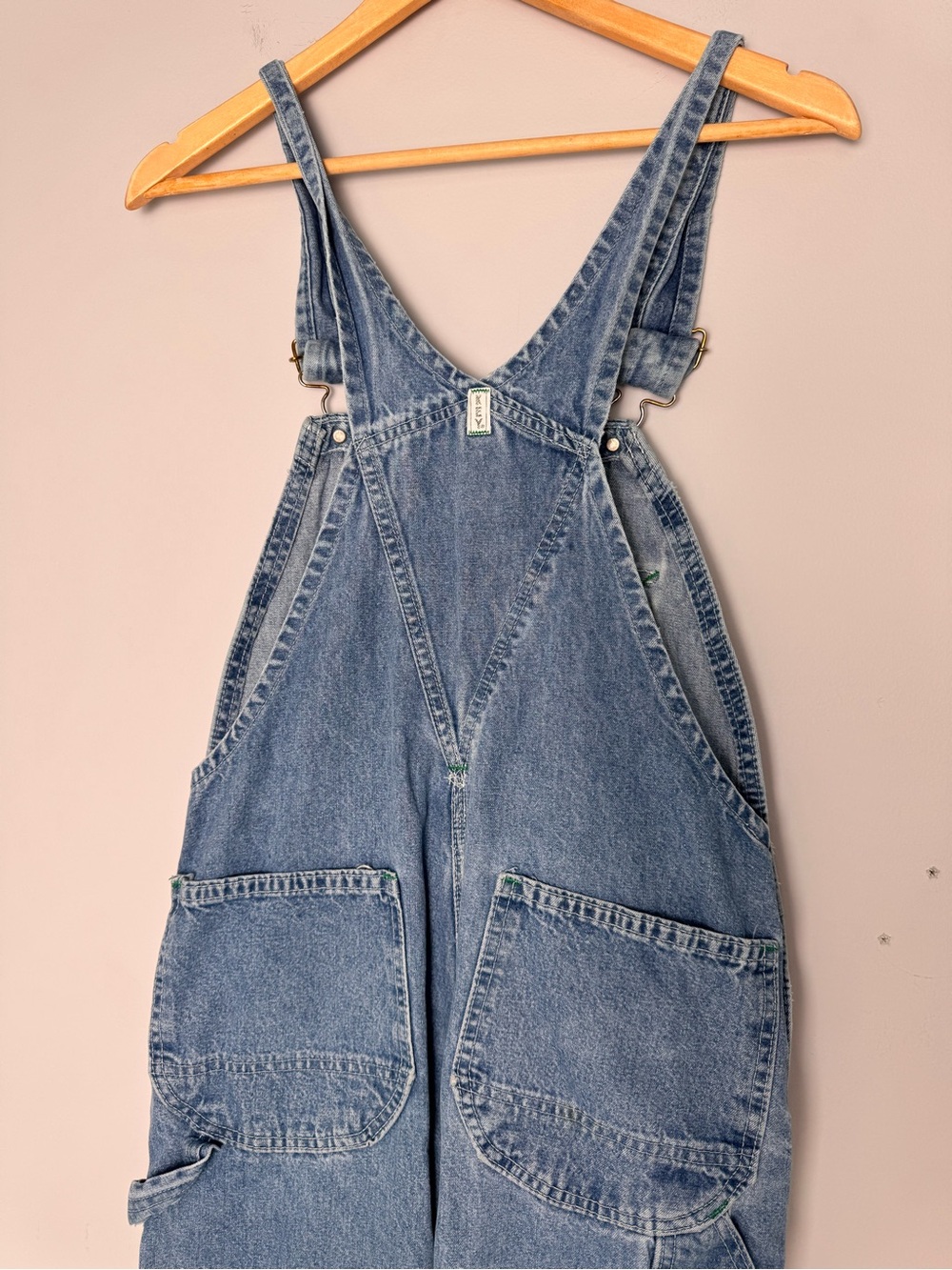 Key Imperial Denim Bib Overalls W32 L32 Vintage Workwear Carpenter 100% Cotton - Picture 6 of 10